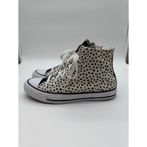 Converse Chuck Taylor All Star High Top Dalmatian Polka Dot Sneakers Womens 8